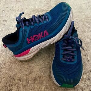 Hoka Women's Teal and Pink Athletic Shoes